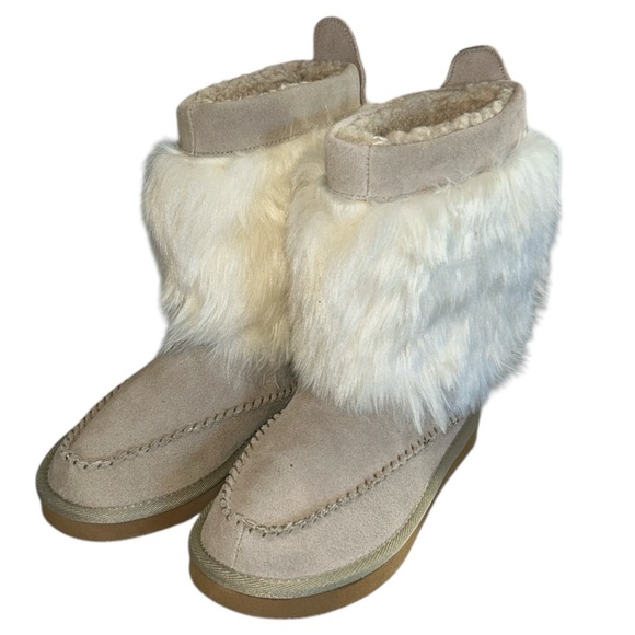 Rampage Westie Faux Fur and Suede Fleece Lined Leather Boots Size 6 - Picture 3 of 11